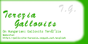 terezia gallovits business card